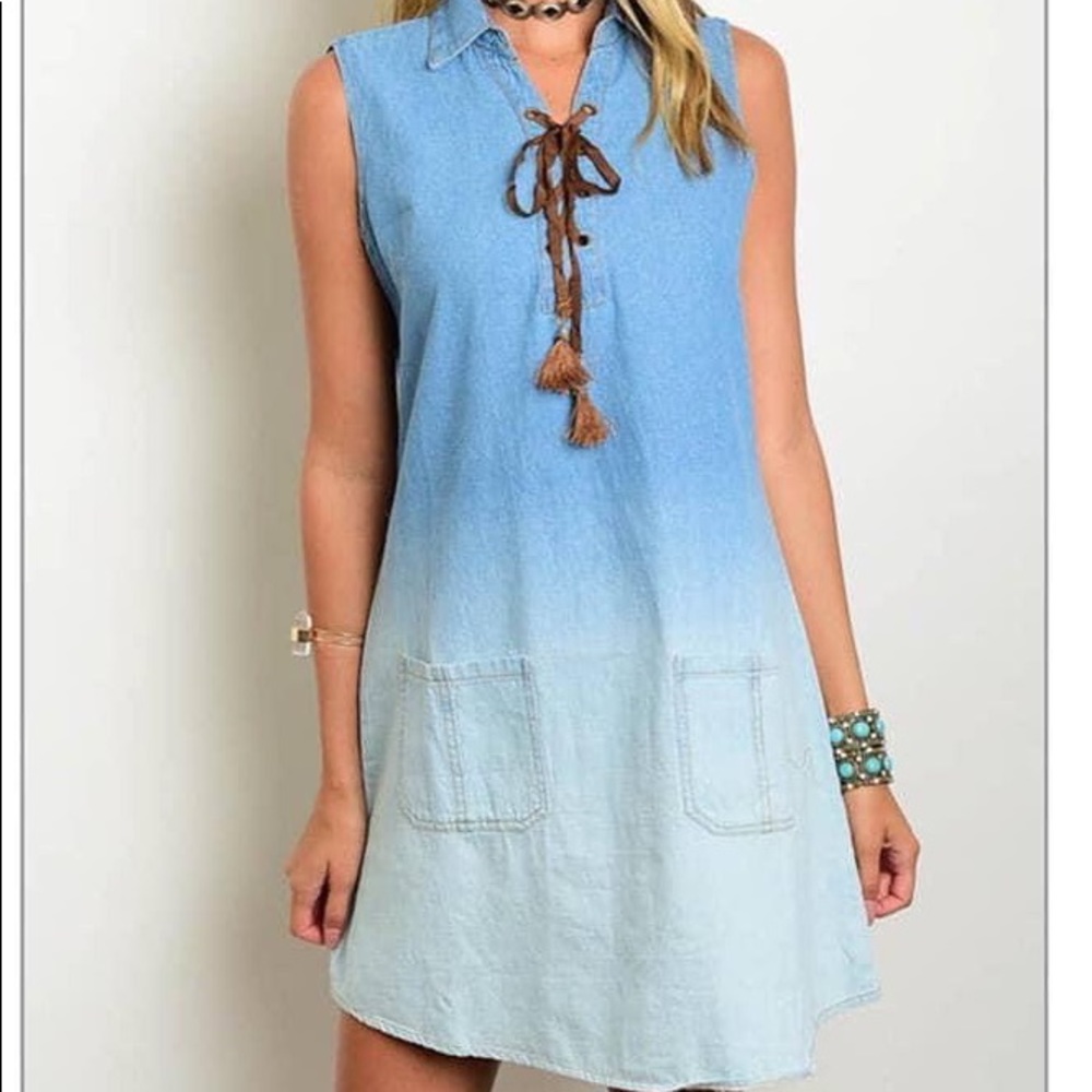 NWT Women’s Boutique Denim Ombré Dress